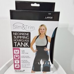 Slim & Trim Neoprene Slimming Hourglass Tank, Size Large, New